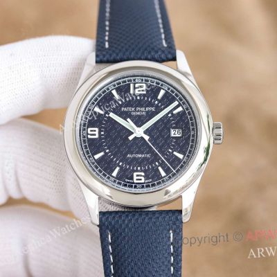 AAA Grade Replica Patek Philippe Calatrava Geneve Steel Case Blue Dial Cal.324 Movement